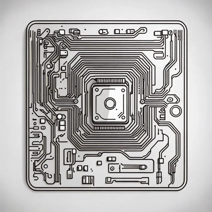 Disegno tecnico di un circuito stampato
